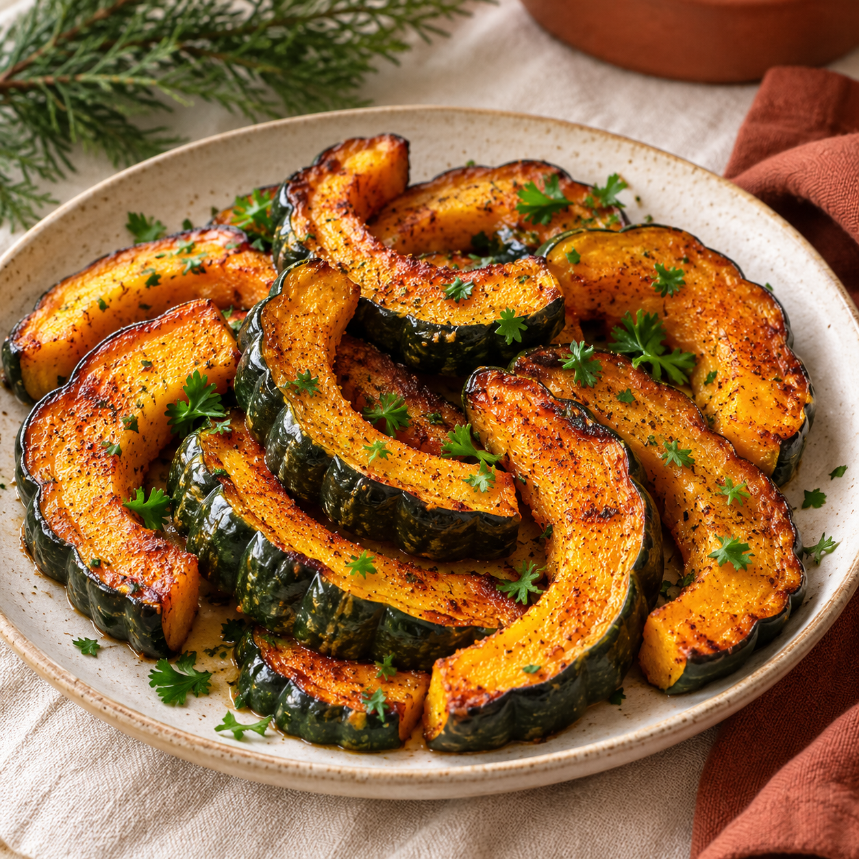 Air Fryer Acorn Squash Slices