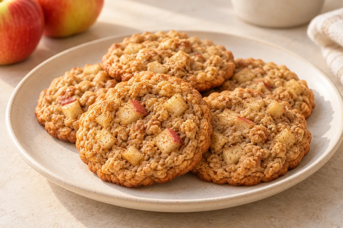 Soft Apple Oatmeal Cookies