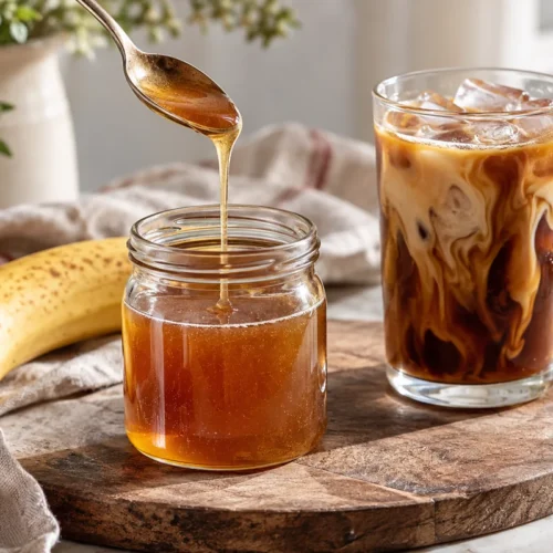 Homemade Banana Coffee Syrup — finished dish illustration
