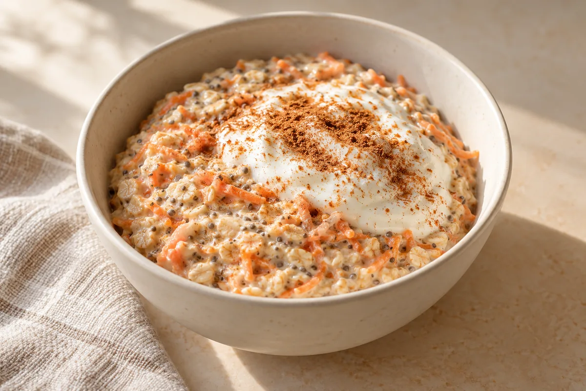 Carrot Cake Overnight Oats with Chia