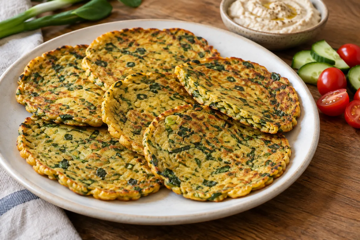 Savory Chickpea Flour Pancakes (No Egg)