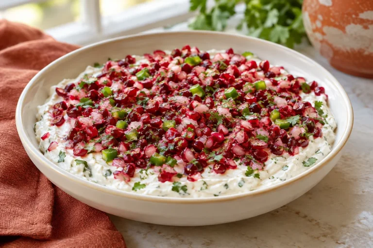Cranberry Jalapeño Dip with Greek Yogurt — finished dish illustration