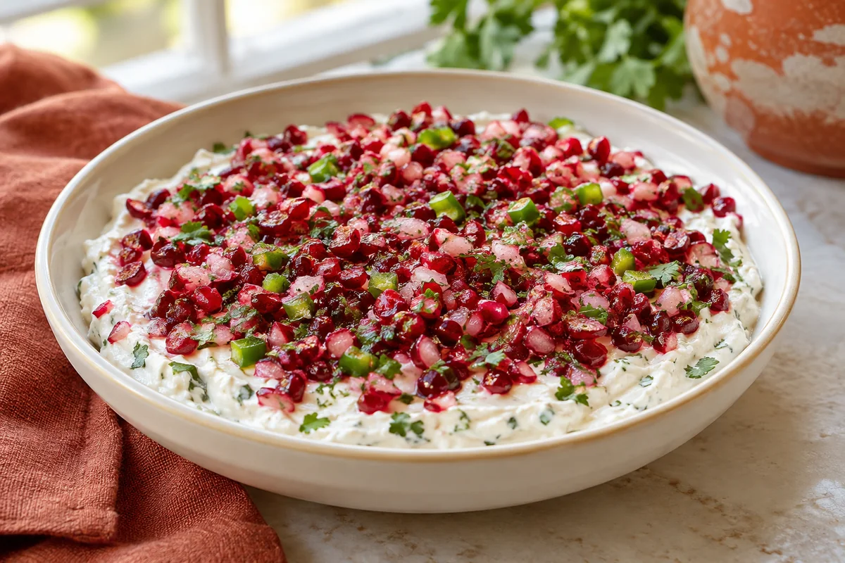 Cranberry Jalapeño Dip with Greek Yogurt