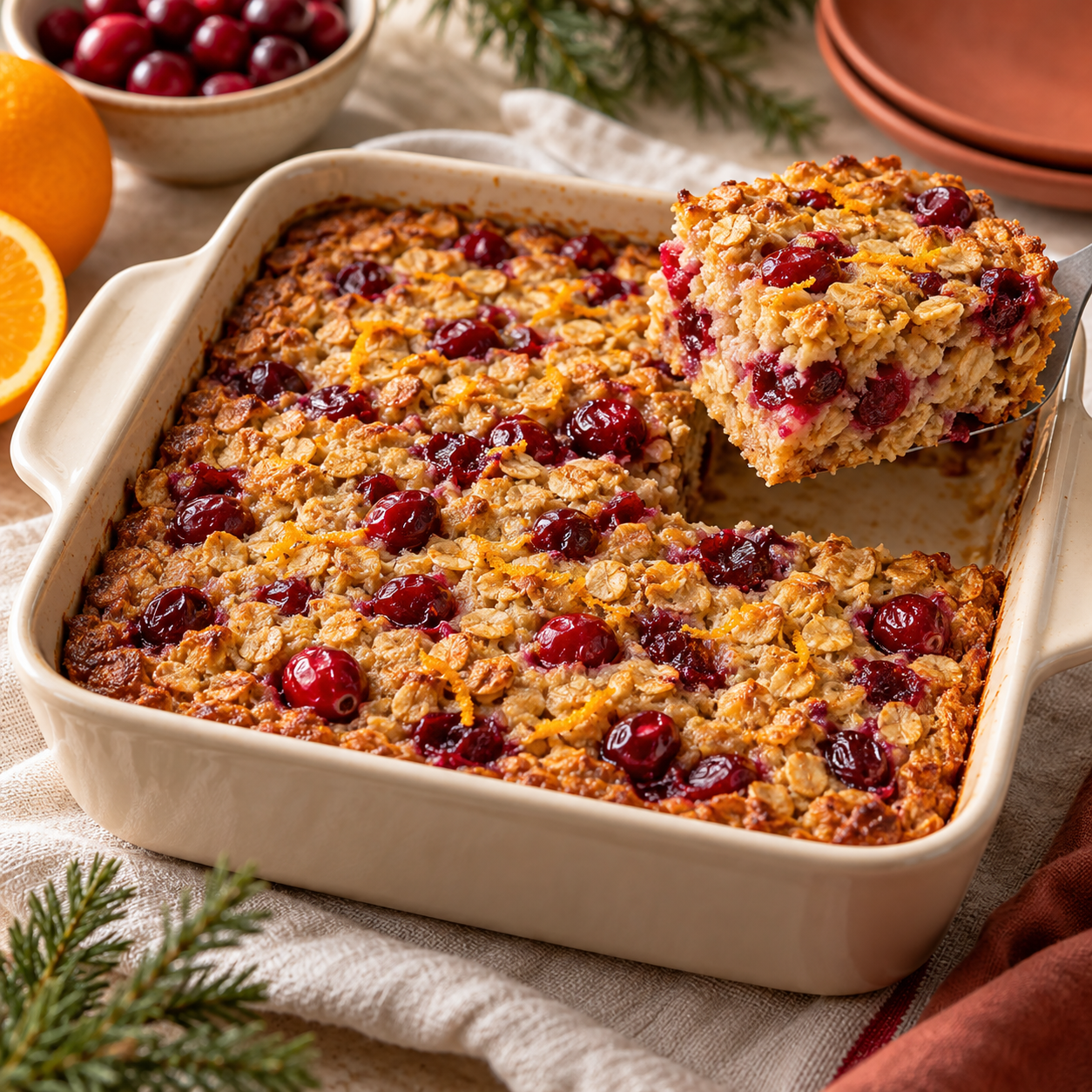 Cranberry Orange Baked Oatmeal