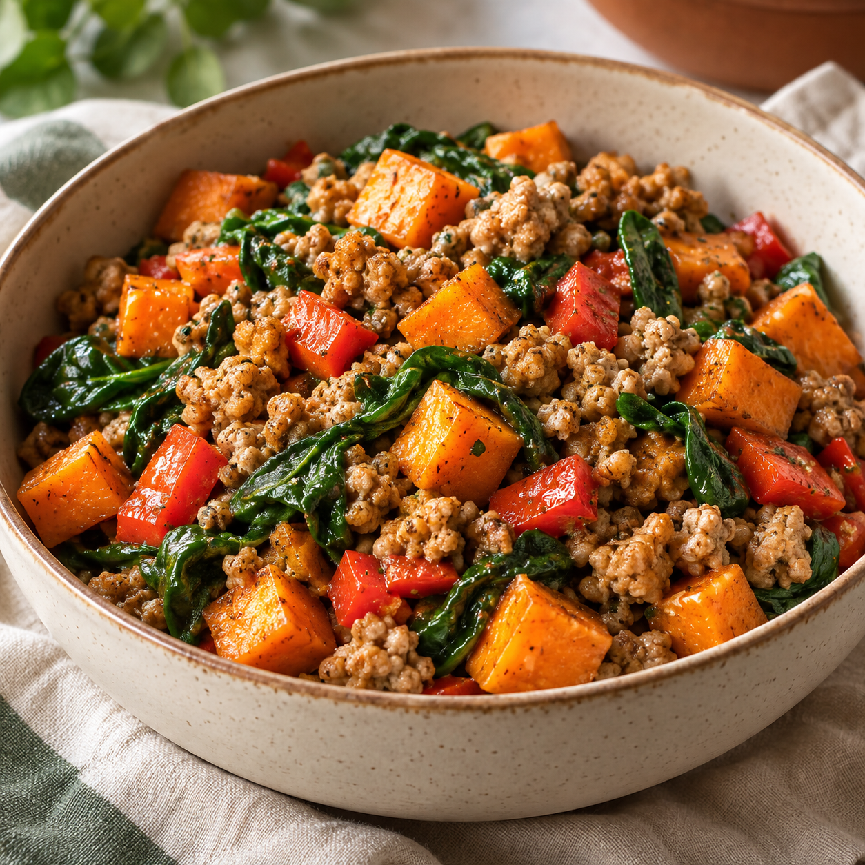 Ground Turkey Sweet Potato Skillet