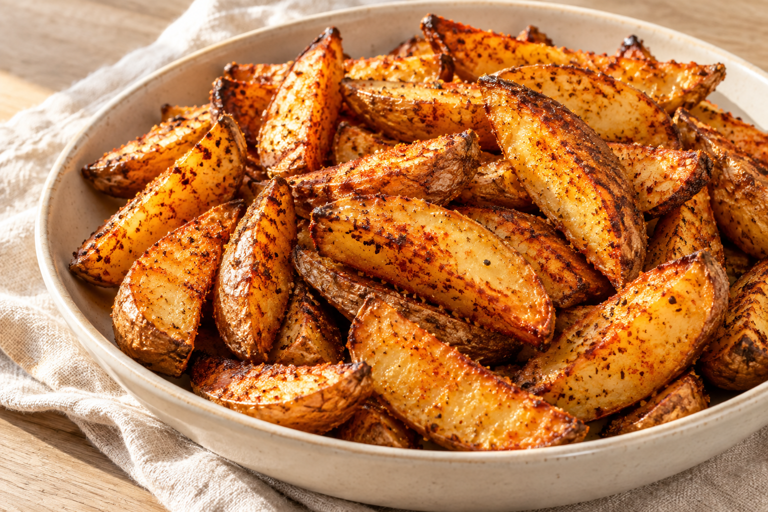 Crisp Oven Potato Wedges with Paprika