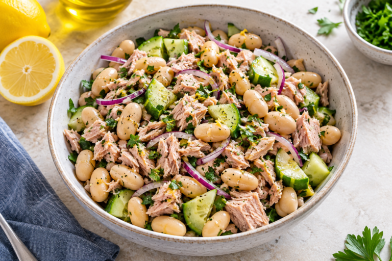 White Bean Tuna Salad No Mayo