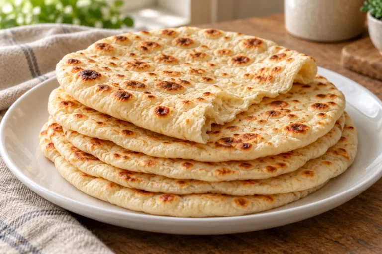 Pan-cooked yogurt flatbreads without yeast